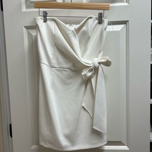 French Connection White Bow Mini Dress